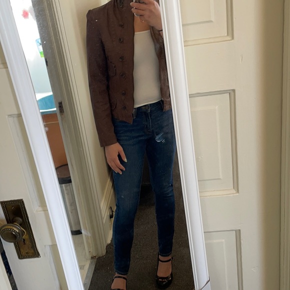 Omega brown zip up jacket small - donating soon - Picture 2 of 9